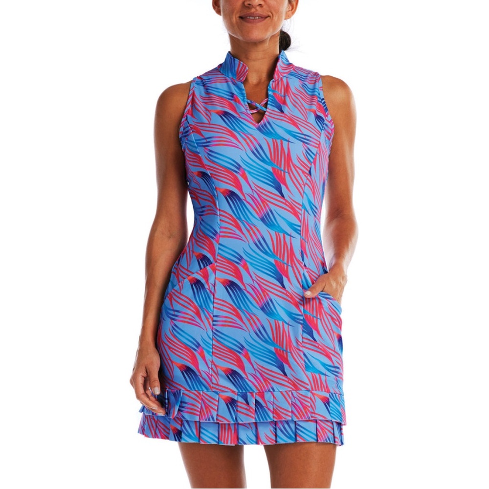 TzuTzu Sport Golf Dress - Tango - Color Nori Print Size M